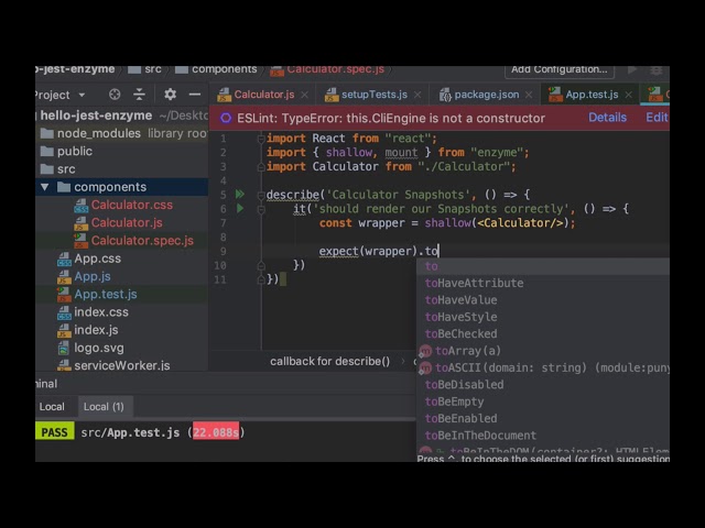 Unit Test your React app with Jest, Jest-dom & Enzyme