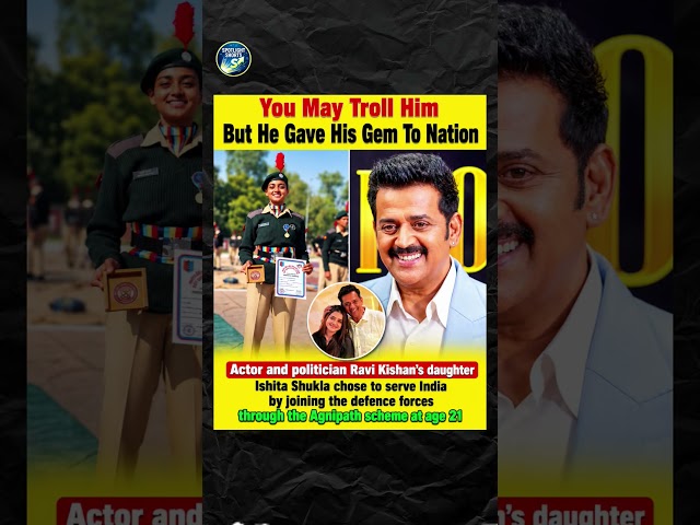 Actor and politician Ravi Kumar's daughter joined army#shorts#ravikishan#politics