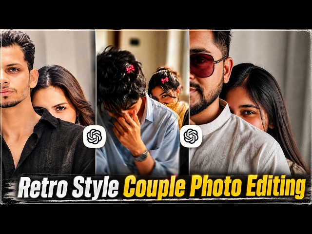 Trending AI Retro Style Couple Photo Editing Prompt | ChatGPT Viral Couple Photo Editing | AI Couple
