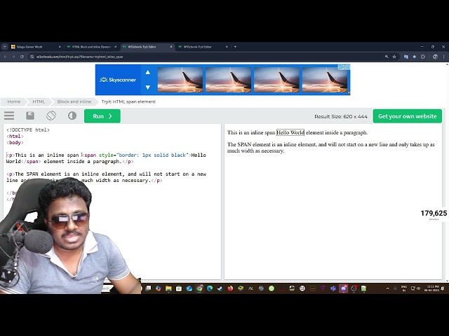 Web Designing Course HTML Lists Block & Inline and Div Tutorial 16 W3 Schools Explanation in Telugu