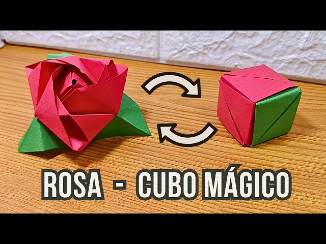 HOW to make a MAGIC CUBE - Origami ROSE step by step