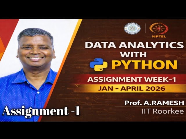 Data Analytics With Python WEEK-1 Assignment Answers #nptel #nptelsolutions #nptel2026 