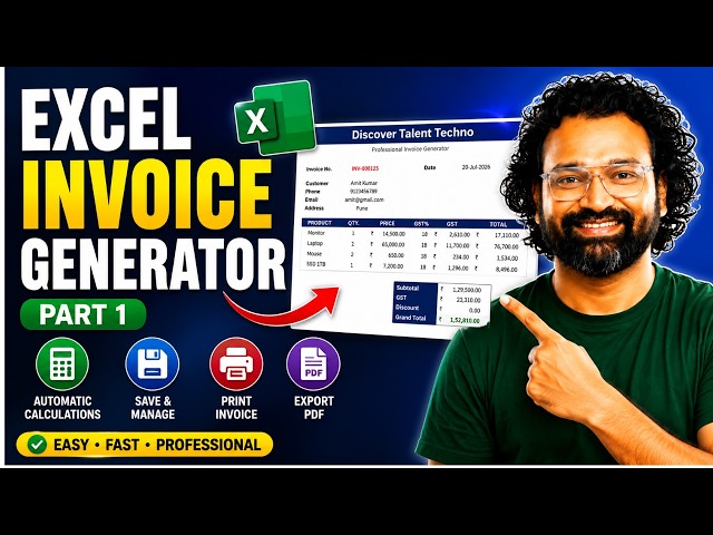 Stop Creating Invoices Manually! Create an Automated Excel Invoice Template PART 1