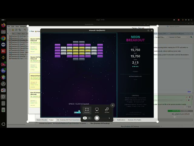Kimi K3 - Arkanoid Test - NovaRoute AI - Anahata ASI - Java AI, AGI, ASI