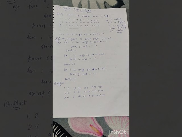 For, While and Nested loop in Python