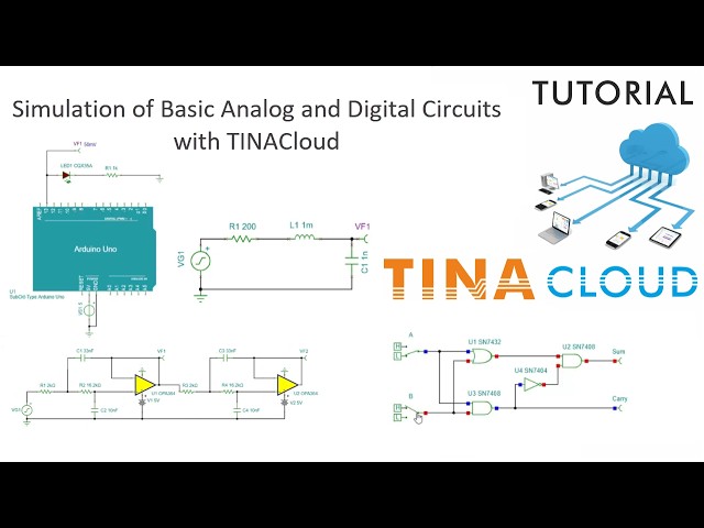 TINACloud: Basic Analog/Digital Circuit Simulation