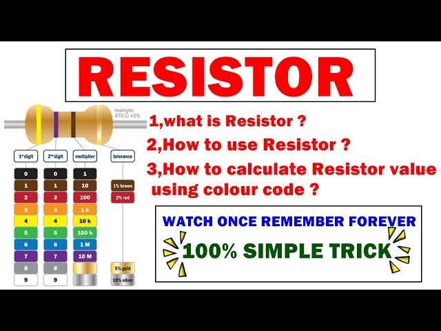 💯 Simple Trick | How To Calculate Resistor Value Using Color Codes? | Explained In Tamil