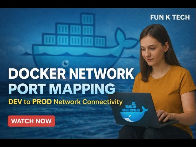 🐳Docker Day 16 | Dev to Prod Network Connect with Port Mapping | Docker Network Full Practical 🔥