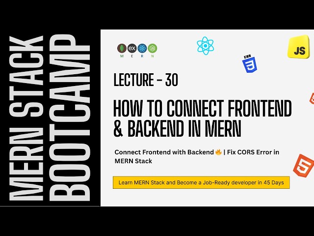 How to Connect Frontend to Backend | CORS Error Fix (Node.js + React)