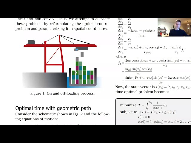 Optimal control of cranes with geometric path constraints