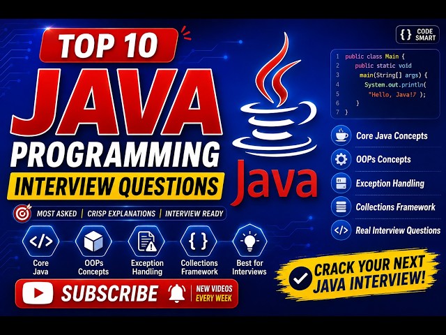 Top 10 Java Programming Interview Questions in 2026 | Java Coding Questions & Answers