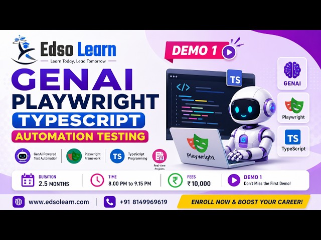 TypeScript Project Setup from Scratch | Node.js & VS Code Installation | GenAI | Demo 1 | Edso Learn
