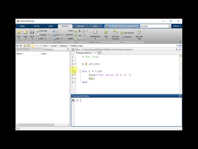 Control Structure For Loop | Matlab online tutorials - (MATLAB full course)