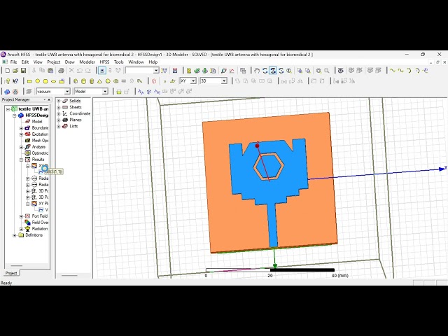 textile UWB hexagonal antenna for 5G for biomedical 2GHz to 12GHz HFSS Solar cell i reconfigurable