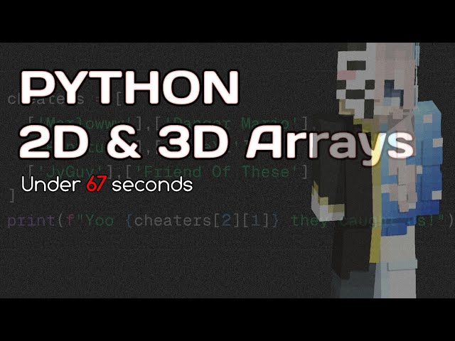 #Python 2d & 3d arrays VS do re mi fa so la ti do #marlowww