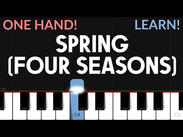Spring (From The Four Seasons) - Antonio Vivaldi | EASY ONE HAND Piano Tutorial