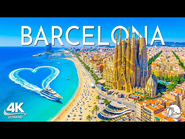 [4K] Barcelona 🇪🇸 Majestic Sagrada Família, Vibrant Port Vell & Mediterranean Coast