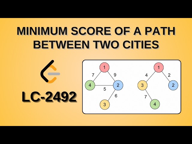 Minimum Score of a Path Between Two Cities | Leetcode 2492 | Java | Hindi