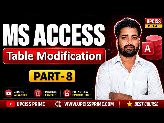 MS Access Full Course Part 8 | How to Modify Tables in MS Access | Modify Table Data