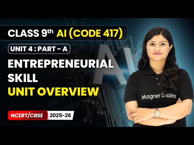 Entrepreneurial Skills - Unit Overview | Class 9 AI | Unit 4 (CODE 417) Part A | CBSE 2025-26