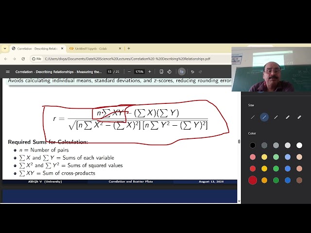 Python Program to Find Pearson's Correlation Coefficient - Data Science Lab Experiment