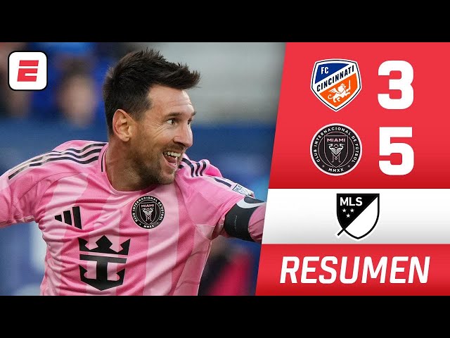 MESSI HIZO SU MAGIA: HAT-TRICK y lideró remontada ÉPICA. INTER MIAMI ganó 5-3 vs FC CINCINNATI | MLS