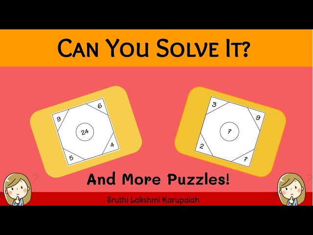 Can You Solve this Puzzle? | Math Puzzles with Answers | How to Solve Math Puzzle | Sruthi Lakshmi