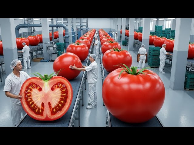 How Tomato Ketchup Is Made in Factories  Fresh Tomatoes to Bottles