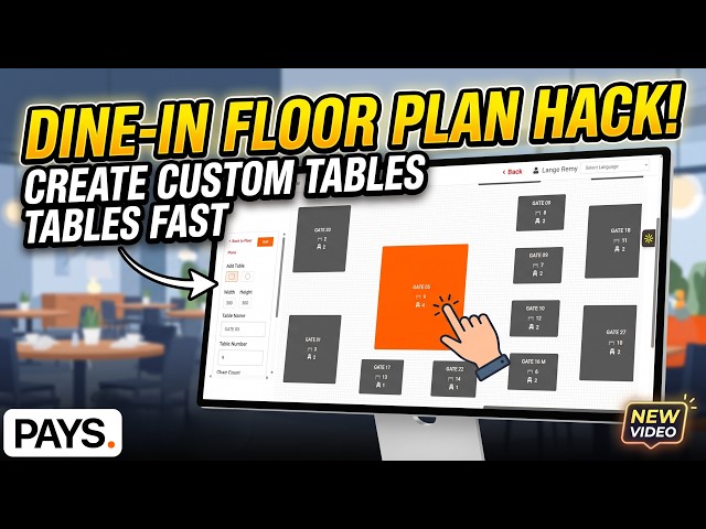 How to Create Floor Plans & Tables in PAYS POS | Admin Dashboard Tutorial