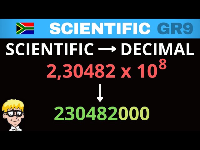 Scientific Notation grade 9: Scientific to Decimal