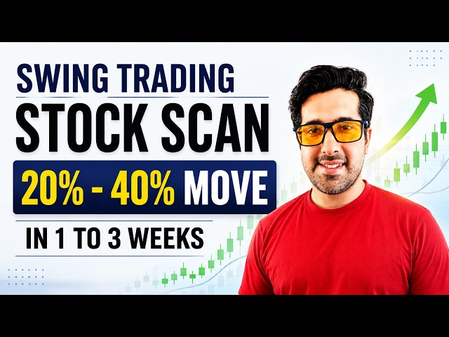 Scan stocks for swing trading | 20%-40% move in 1 to 3 weeks | Weekly Analysis