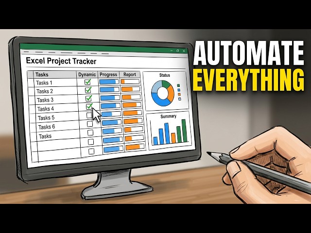Excel Project Tracker with Checkboxes, Progress Bars & Summary Charts