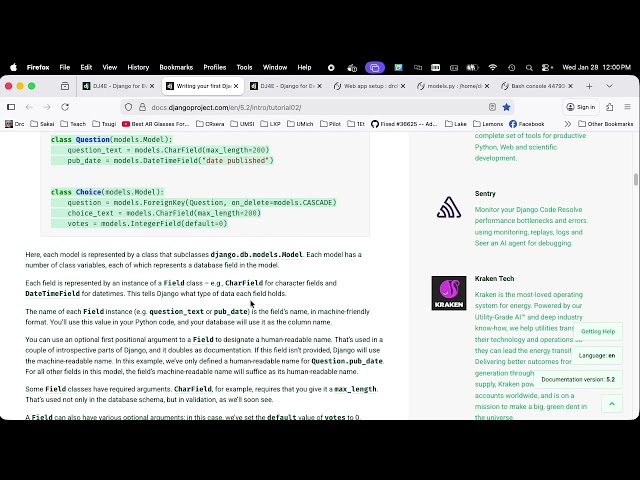 Demonstration: Django Project Tutorial 2
