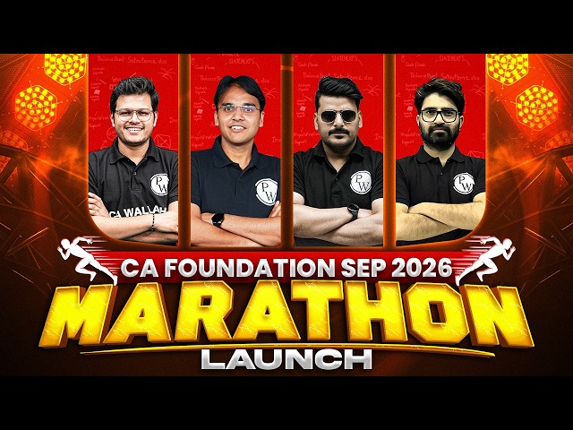 🔥 CA Foundation Sep 2026 Marathon is Here! Don't Miss This!