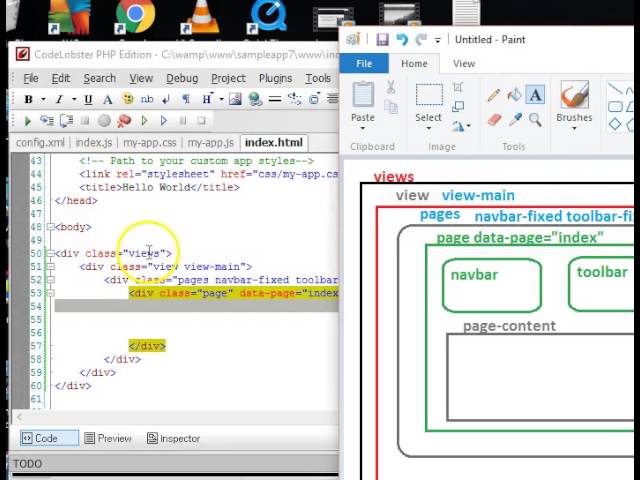 Framework7 Tutorial   7   Hello World - your first android ios mobile app!