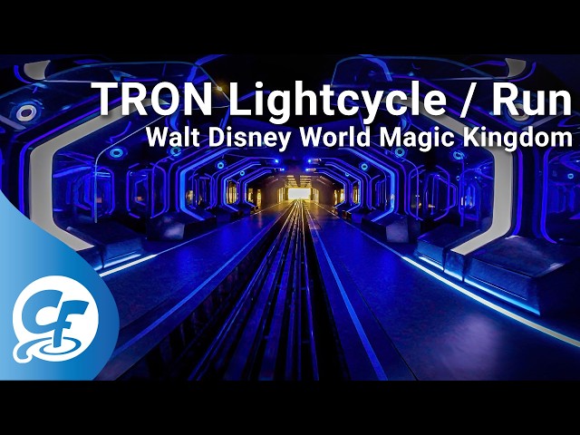 TRON Lightcycle / Run front seat on-ride 5K POV @60fps Walt Disney World's Magic Kingdom