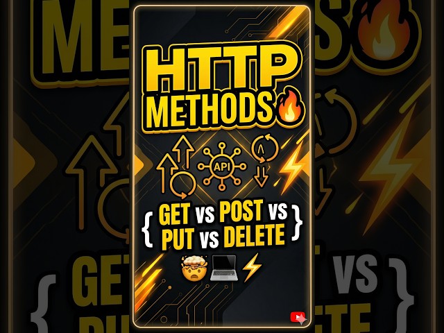 HTTP Methods Explained 🔥 | GET POST PUT DELETE Simple Me