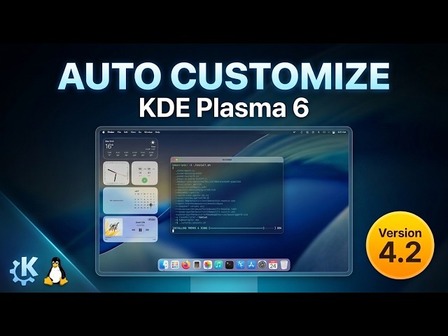 KDE PLASMA 6.7 LOOK LIKE MACOS IN MINUTES | DEMO AUTO CUSTOMIZE SCRIPT V4.2