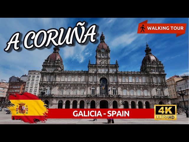A CORUÑA Walking Tour 🇪🇸 Galicia [SPAIN 4k 60fps]