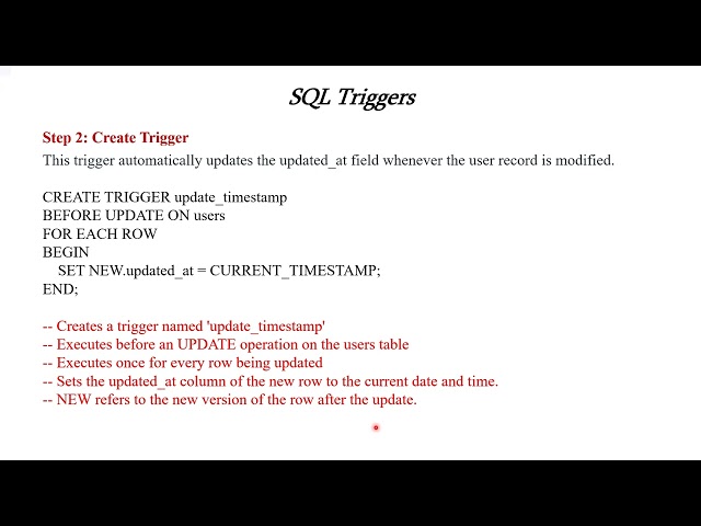 SQL Triggers