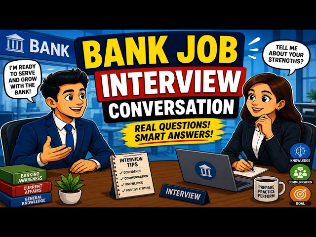 Bank Job Interview Conversation for Freshers | Common Questions & Best Answers 2025 or 2026