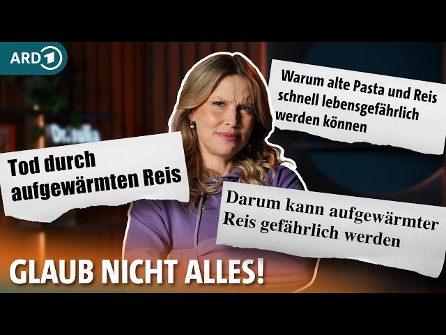 Don't reheat rice? Fried Rice Syndrome investigated | Dr. Julia Fischer | ARD GESUND