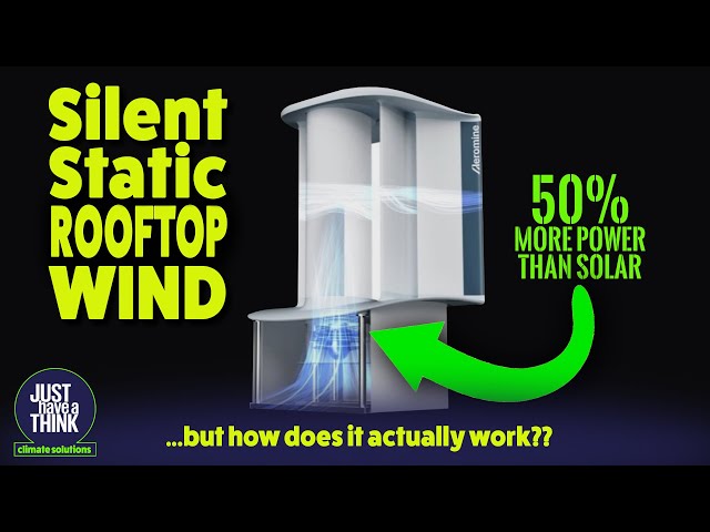 Aeromine Rooftop Wind. Static. Silent.  50% more power than Solar PV. What's not to like?
