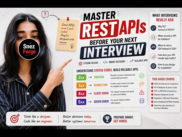 REST API Full Course 2026 | Backend Interview Guide | HTTP Methods & JWT 🔥