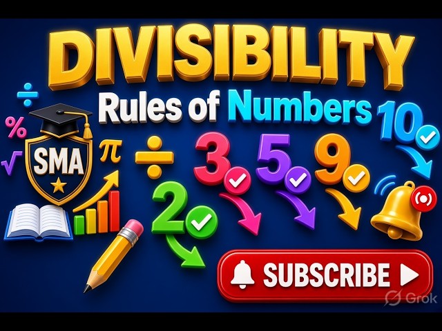 Divisibility Rules of Numbers | Easy Tricks to Check Divisibility | Math for Beginners