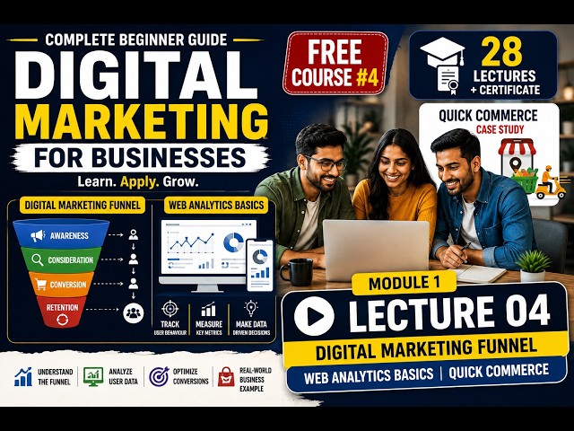Digital Marketing Funnel & Web Analytics Basics  Quick Commerce Case Study  Free Course #4