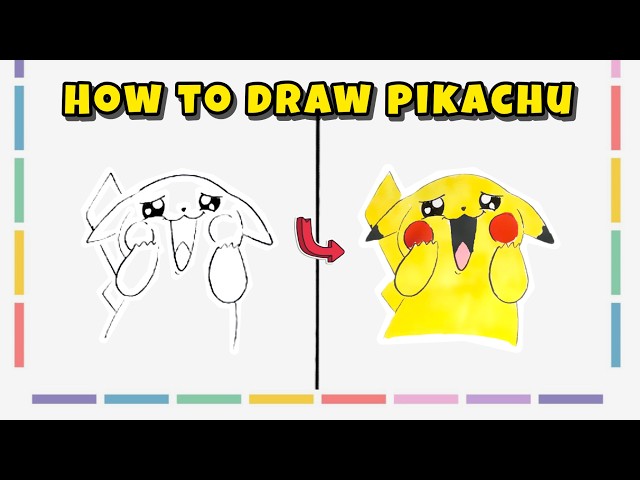How to Draw Pikachu Pokémon – Cute Character Drawing Tutorial
