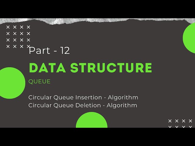 Data Structure - Part - 12 - Circular Queue - Insertion & Deletion Algorithm
