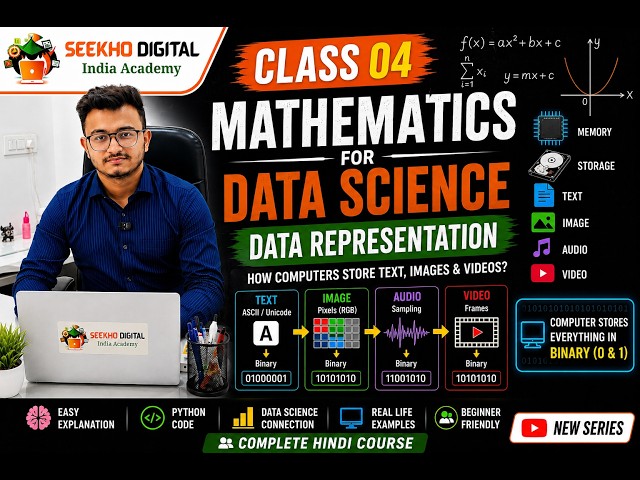 Mathematics for Data Science | Class 04 | Data Representation | Complete Hindi Course