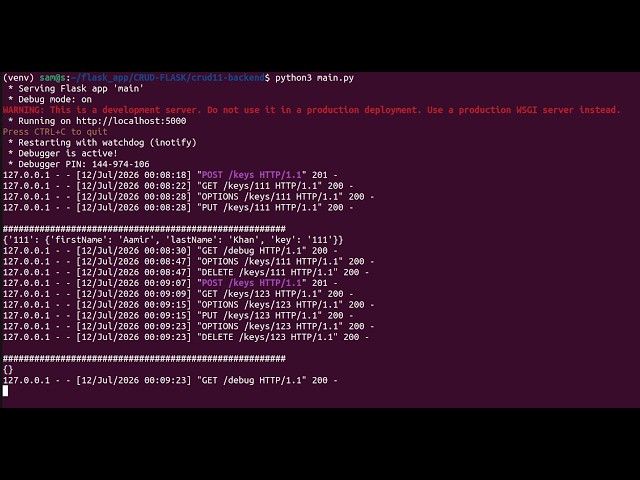 Flask with ReactJS  CRUD operations